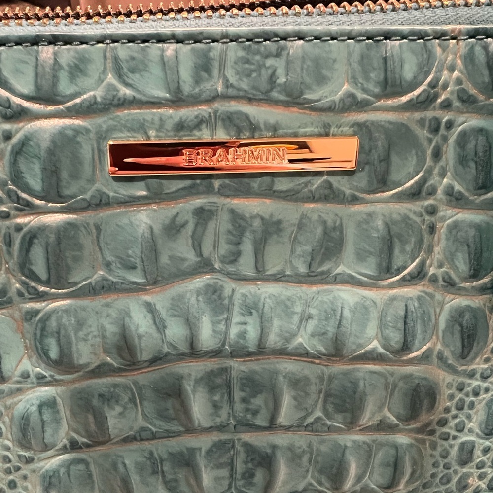 NWOT Brahmin Small Caroline & Veronica Wallet Set in Mermaid Green - Picture 4 of 13